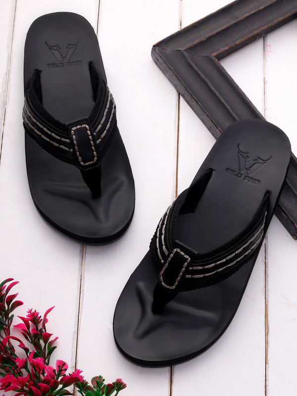 Tropez Black Slippers
