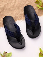 Enduro Black-Blue Slippers