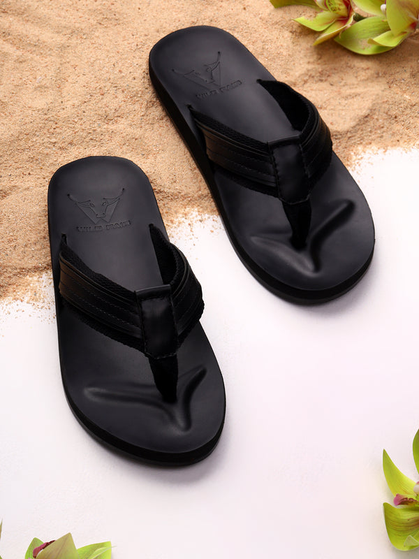 Riviera Black Slippers