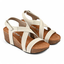 Chole Wedge Cork Sandal - White