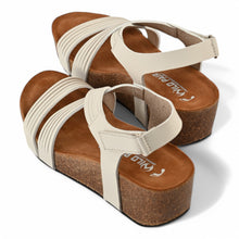 Chole Wedge Cork Sandal - White