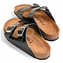 Elara Cork Sandal - Black