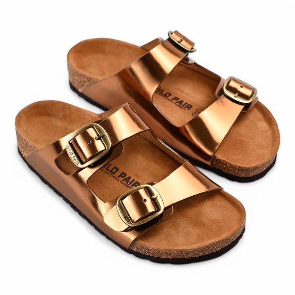 Elara Cork Sandals - Bronze