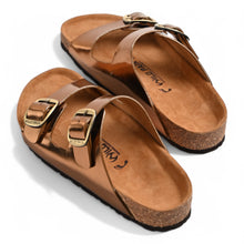 Elara Cork Sandals - Bronze