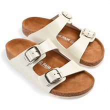 Elara Cork Sandals - White