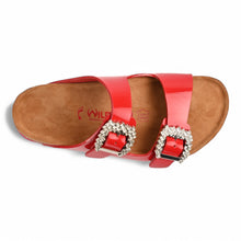 Fiora Cork Sandals With Premium Buckle – Red