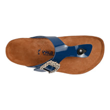 Flora Cork Sandals With Premium Buckle – Navy Blue