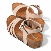 Serena Wedge Cork Sandal - Beige