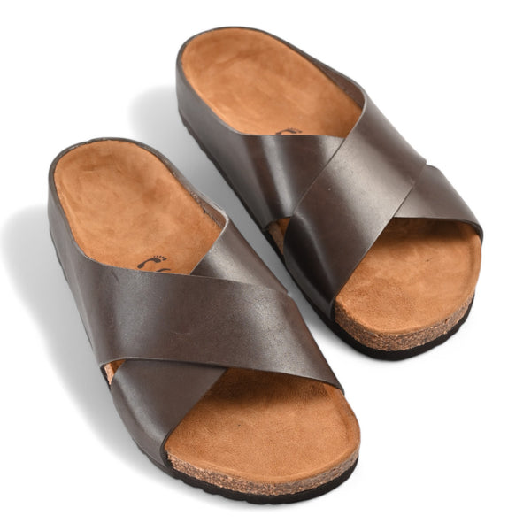 Aria Cork Sandals - Brown