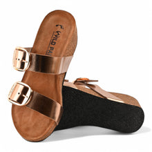 Valencia Wedge Cork Sandals – Rose Gold