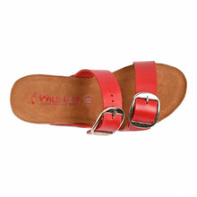 Valencia Wedge Cork Sandals - Red