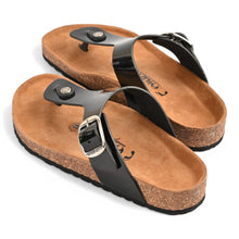 Zaria Cork Sandals - Black
