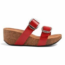 Valencia Wedge Cork Sandals - Red