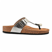 Zaria Cork Sandals - Silver