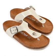 Zaria Cork Sandals - White