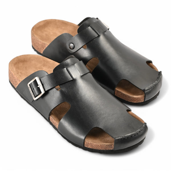 Orion Cork Sandals - Black