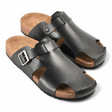 Orion Cork Sandals - Black