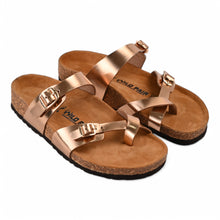 Aurora Cork Sandals – Rose Gold