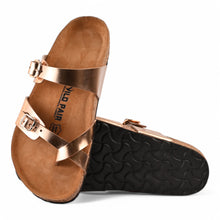 Aurora Cork Sandals – Rose Gold