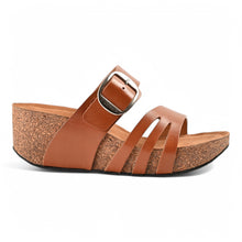 Camellia Wedge Cork Sandals - Tan