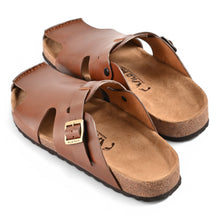 Orion Cork Sandals - Dark Tan