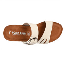 Camellia Wedge Cork Sandals - White