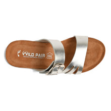 Camellia Wedge Cork Sandals - Silver