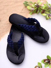 Enduro Black-Blue Slippers