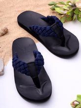 Enduro Black-Blue Slippers
