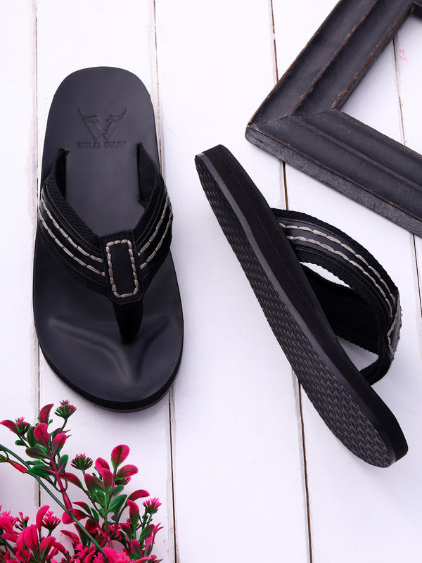 Tropez Black Slippers